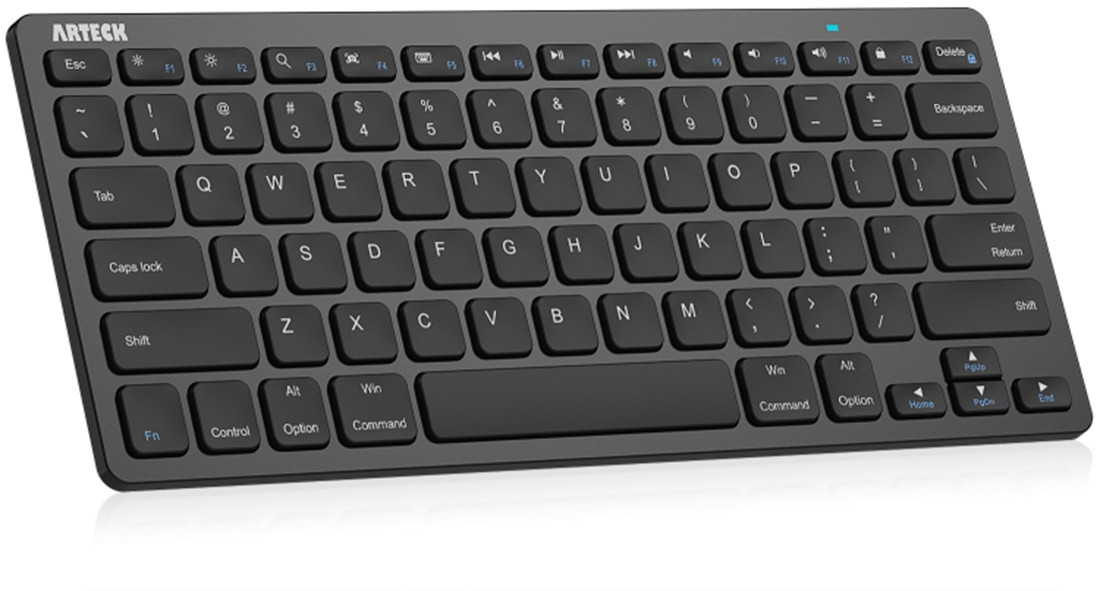 Arteck HB098 Ultra-Slim Keyboard Compatible with iPad 10.2-inch/iPad Air/iPad 9.7-inch/iPad Pro/iPad Mini, iPhone and Other Bluetooth Enabled Devices Including iOS, Android, Windows, Black